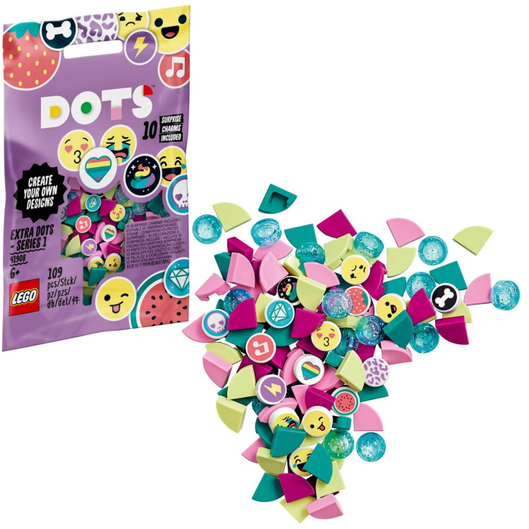 LEGO Dots dieliky na ozdobovanie fialové